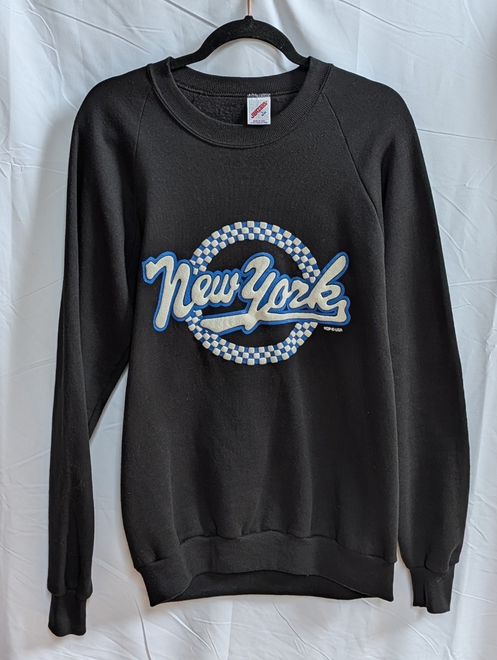 Vintage Black 'New York' Graphic Crewneck Sweatshirt